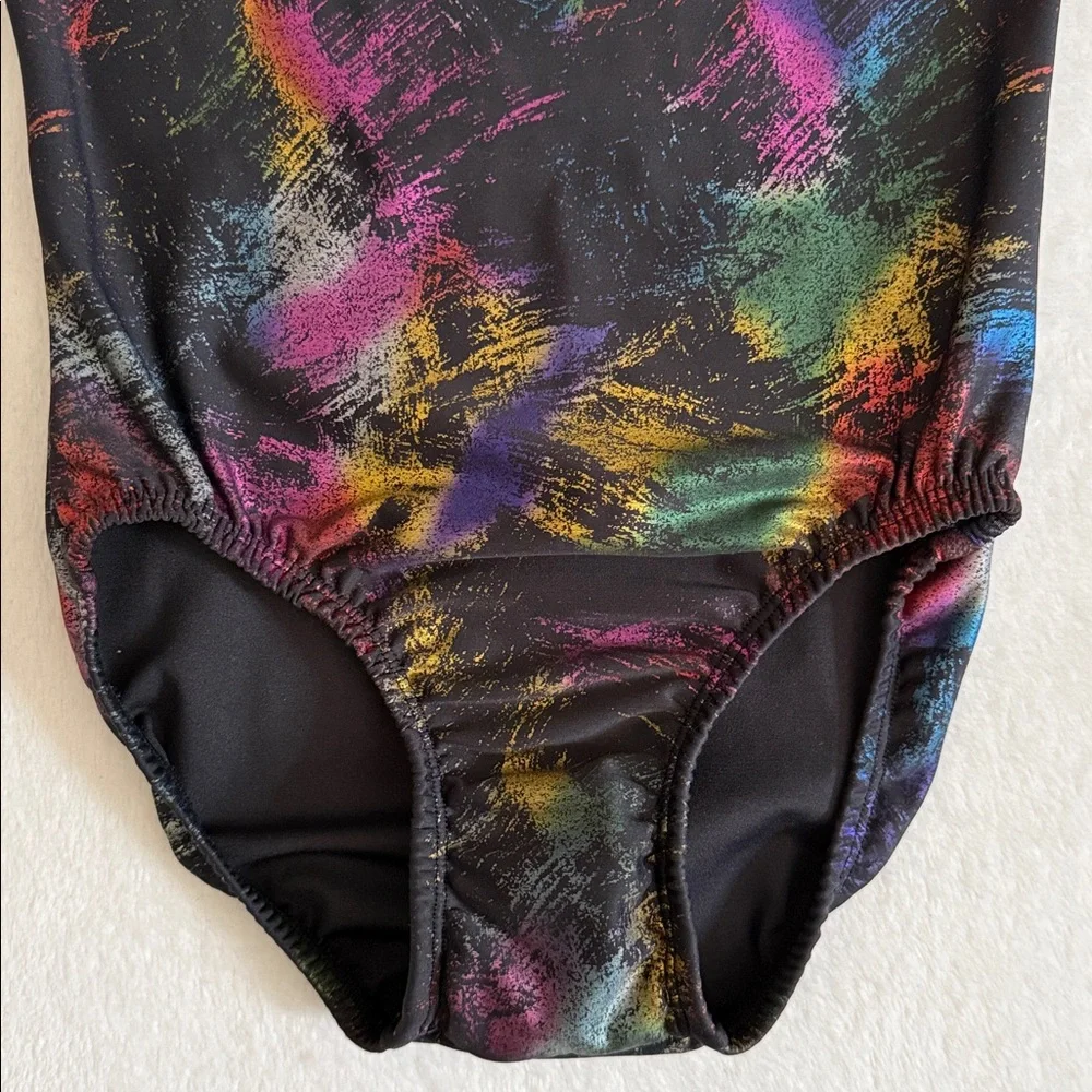 {VTG} Leo's Dancewear | Dance Leotard Black/Multicolor Iridescent (CL)